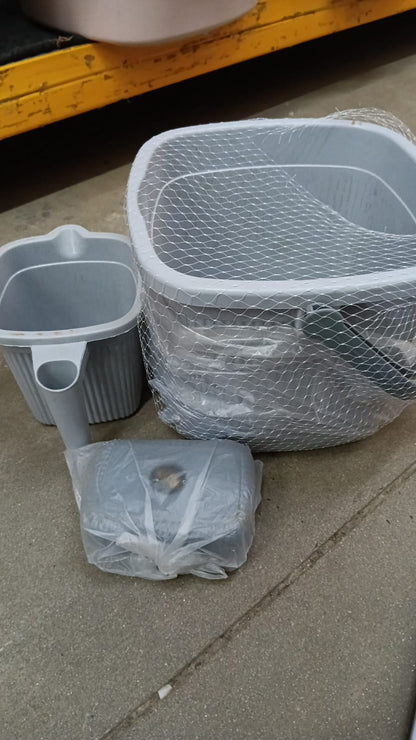 AM6874 Plastic Bucket, Mug & Soap Box 3 Pcs Set