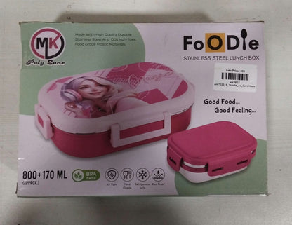 AM7022 FOODIE INSULATED STEEL LUNCH BOX, Number of Containers: 2 Containers