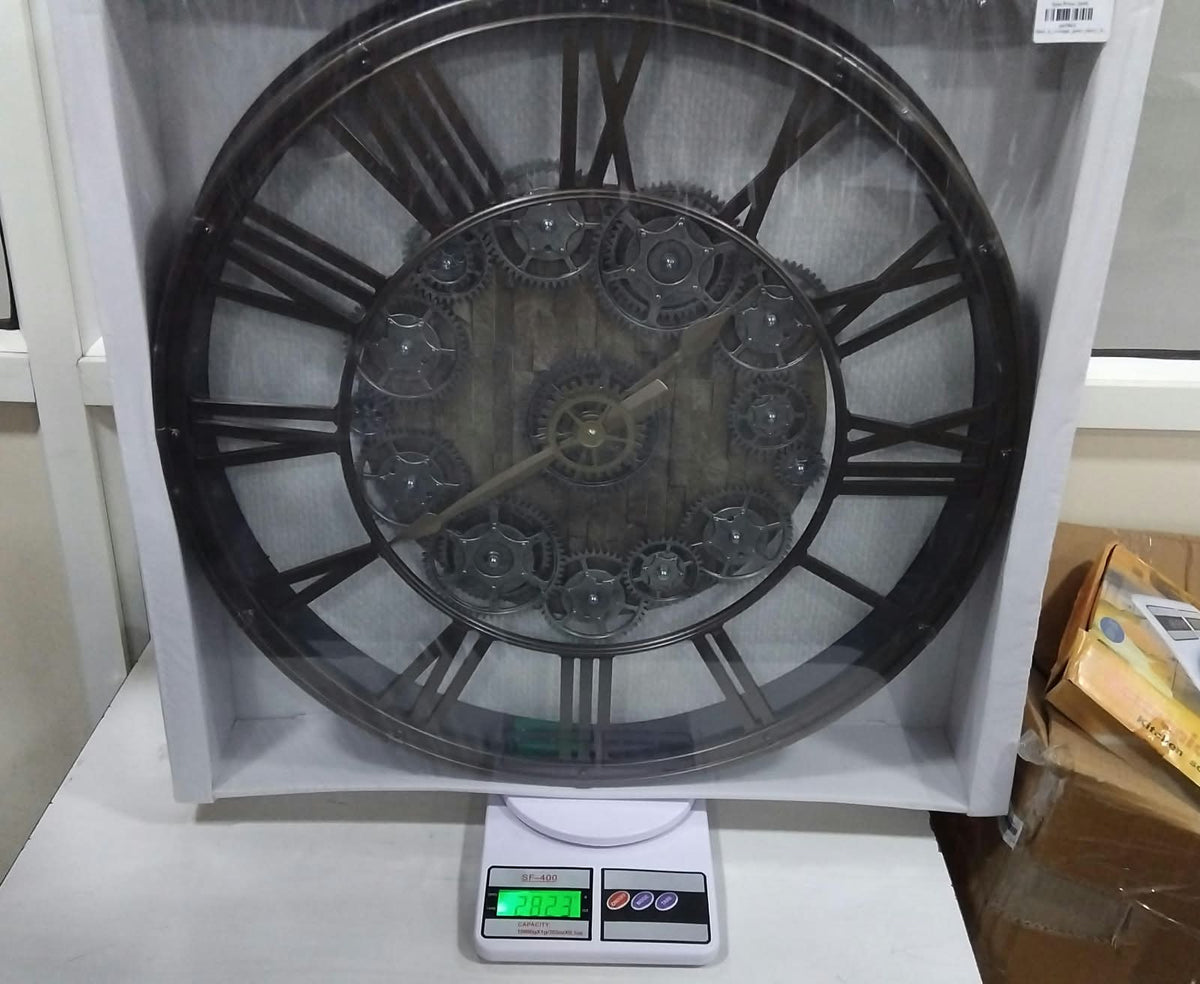 AM7042 Big Vintage Clock with Gears