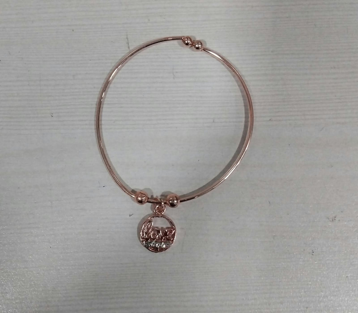 TM0125 Twisted Wire Charm Bangle Bracelet for Women
