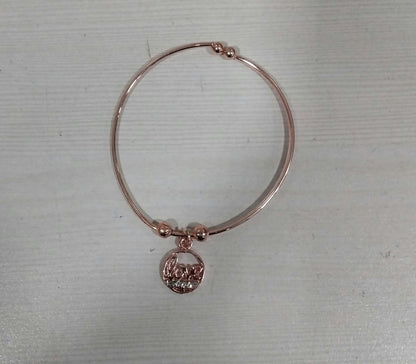 TM0125 Twisted Wire Charm Bangle Bracelet for Women