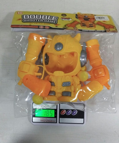 A06655 Double Shooter Robot Toy with Foam Balls for Kids