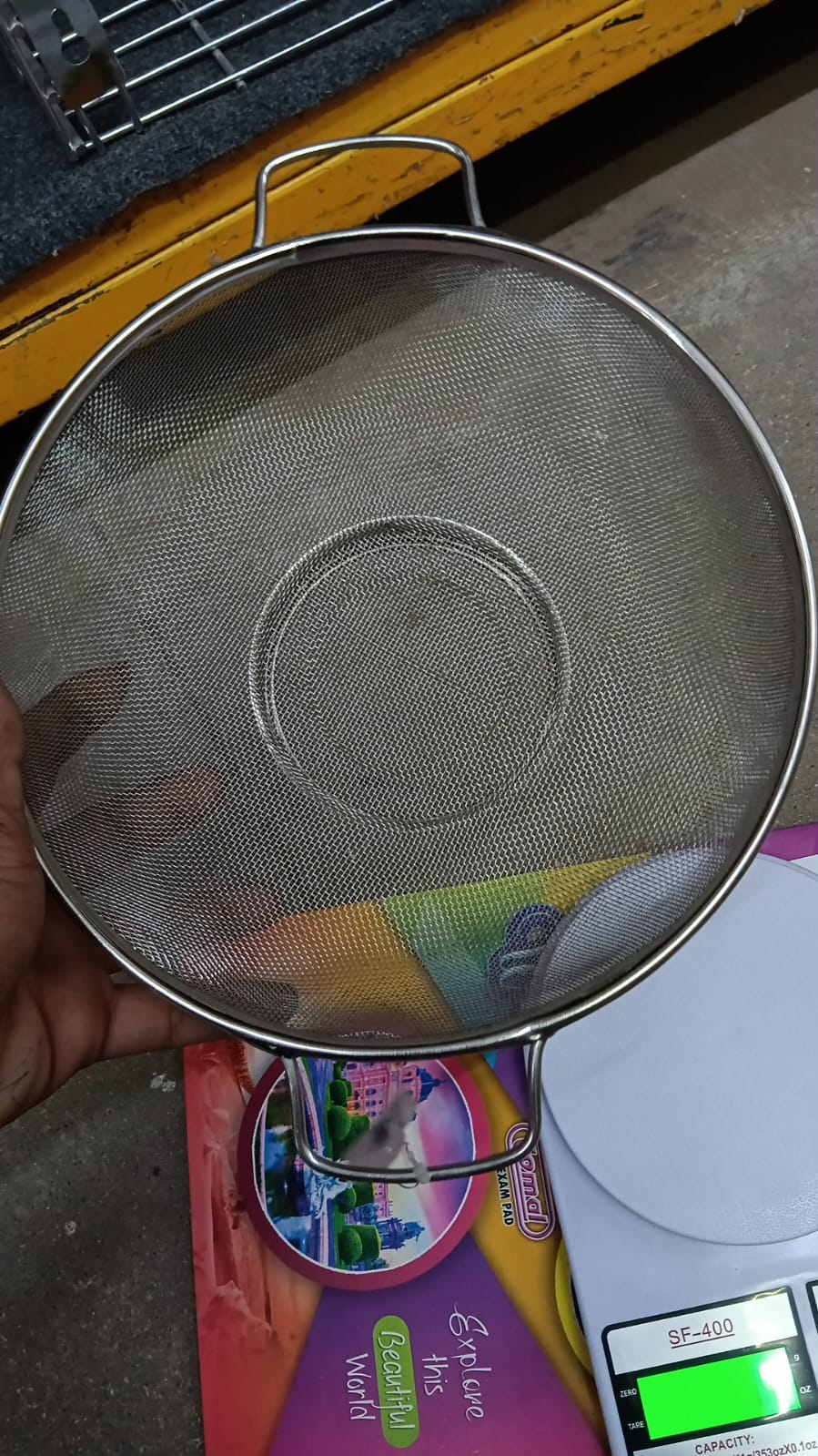 TM0214 Stainless Steel Wire Mesh Filter Colander Mesh Basket