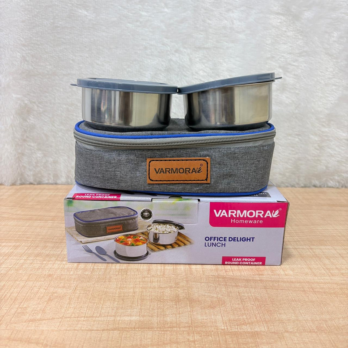 AM6789 Delight Office Lunch Box for Men and Women, 2 Steel Containers, 300ml Each