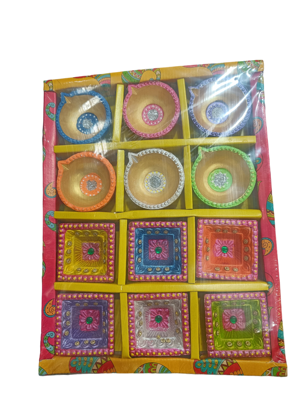 AM0210 Handmade Decorative Diyas For Diwali Decoration ( 12 Pcs)