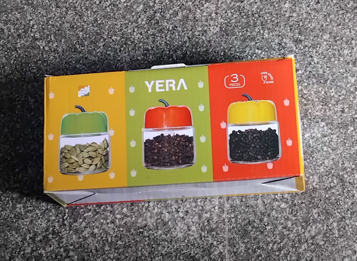 AM2520 Yera Sweet Pepper JR275 Jar With Lid 280ml Jar Set of 3 Pcs