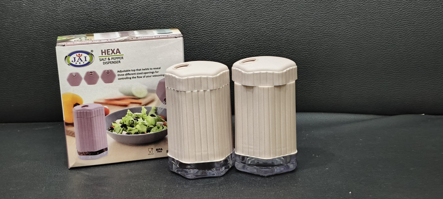 AM2725 Hexa Salt & Pepper dispenser Set   (2 Piece)