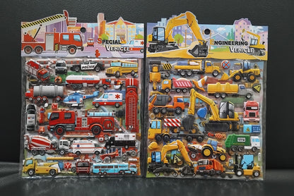 AM2919 Mix Sticker, Engineering Vehicle Sticker, Ocean World Sticker, Dinosaur Sticker, Special Vehicle Sticker