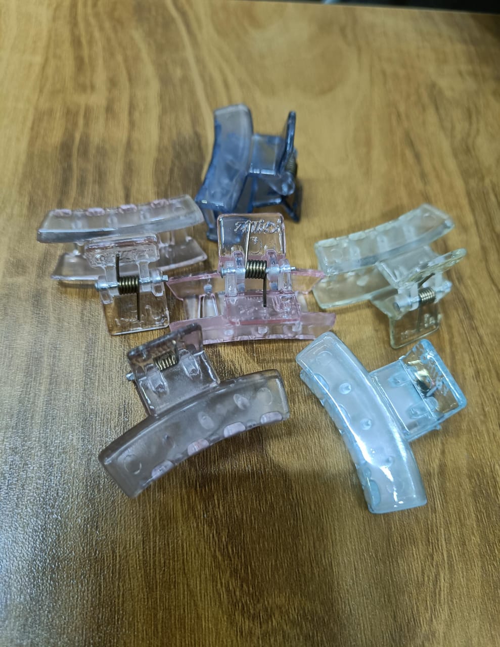 AM1228 Zillon multicolur Transparent Hair Claw Clips 6pcs NO41