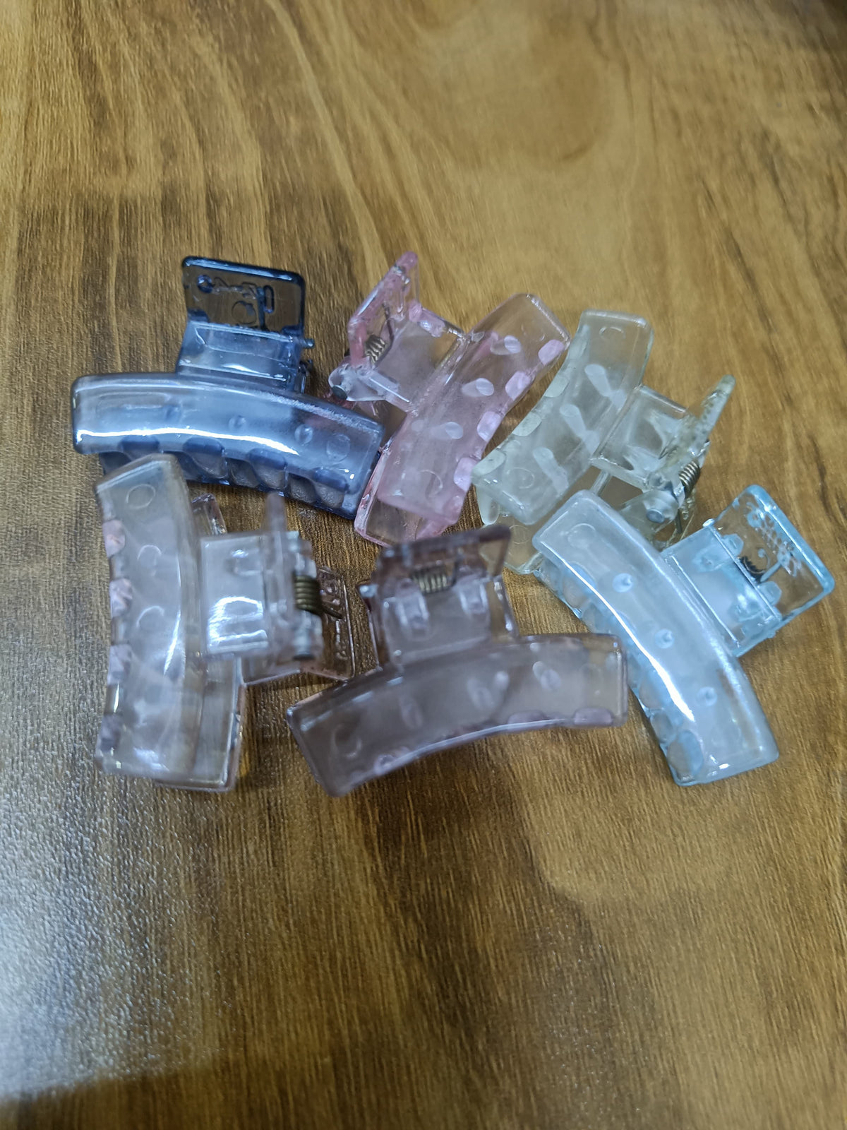 AM1228 Zillon multicolur Transparent Hair Claw Clips 6pcs NO41
