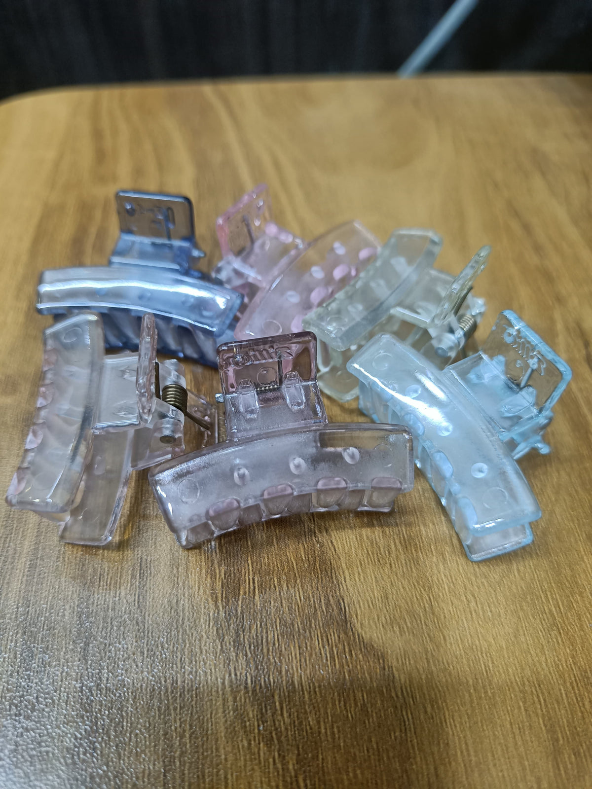 AM1228 Zillon multicolur Transparent Hair Claw Clips 6pcs NO41