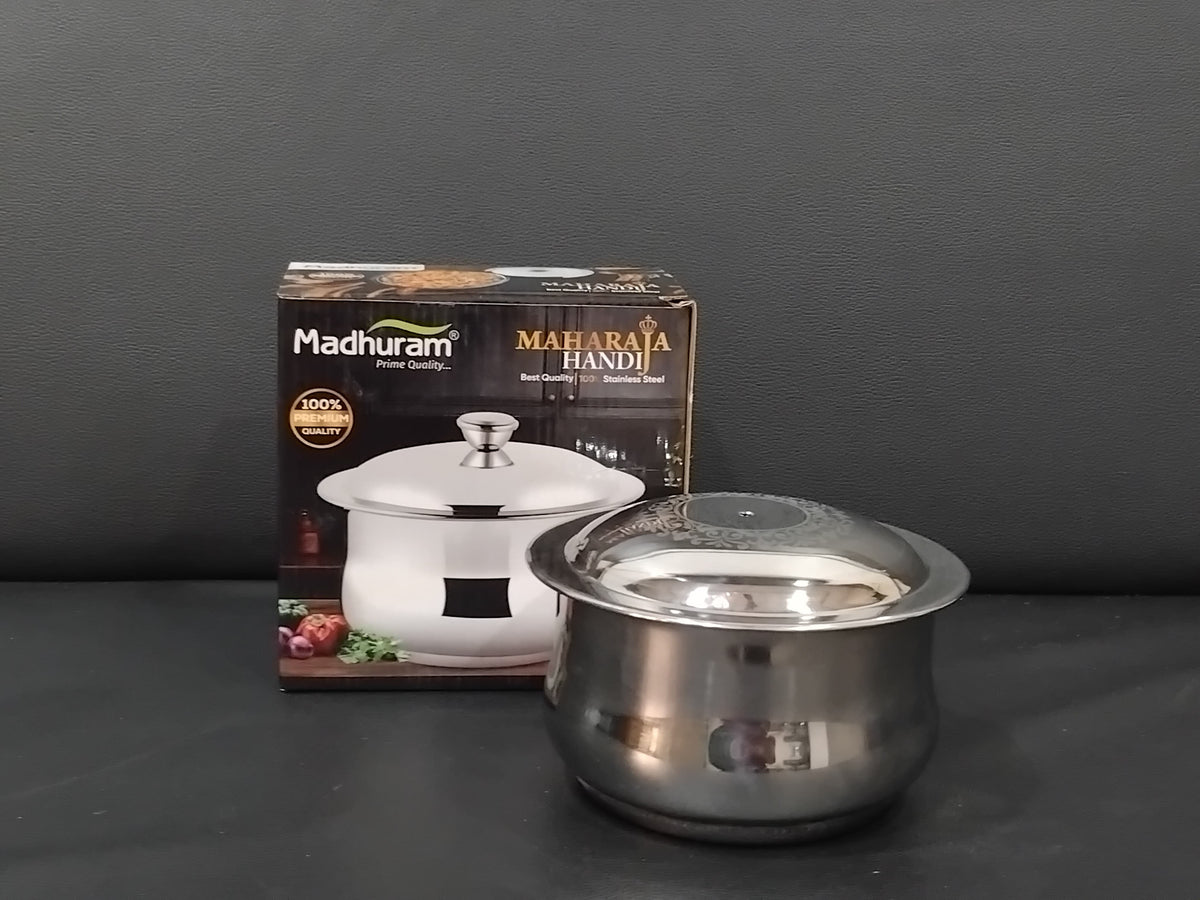 AM2948 Madhuram Prime Quality Maharaja Handi Stainless Steel 1 Pcs Set