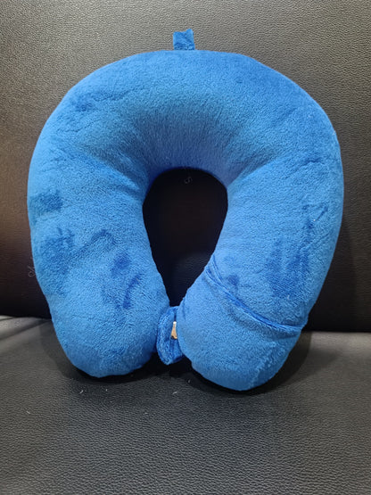 AM7702 SOFT NECK PILLOW FOR TRAVEL NECK PILLOW (1 PC)-Multicolor