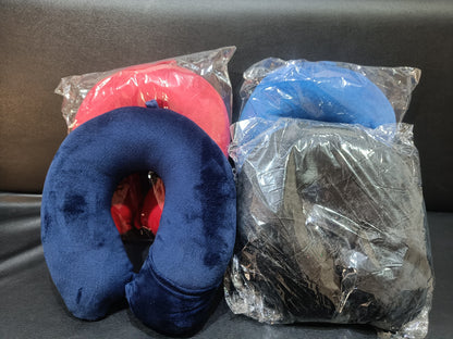 AM7702 SOFT NECK PILLOW FOR TRAVEL NECK PILLOW (1 PC)-Multicolor