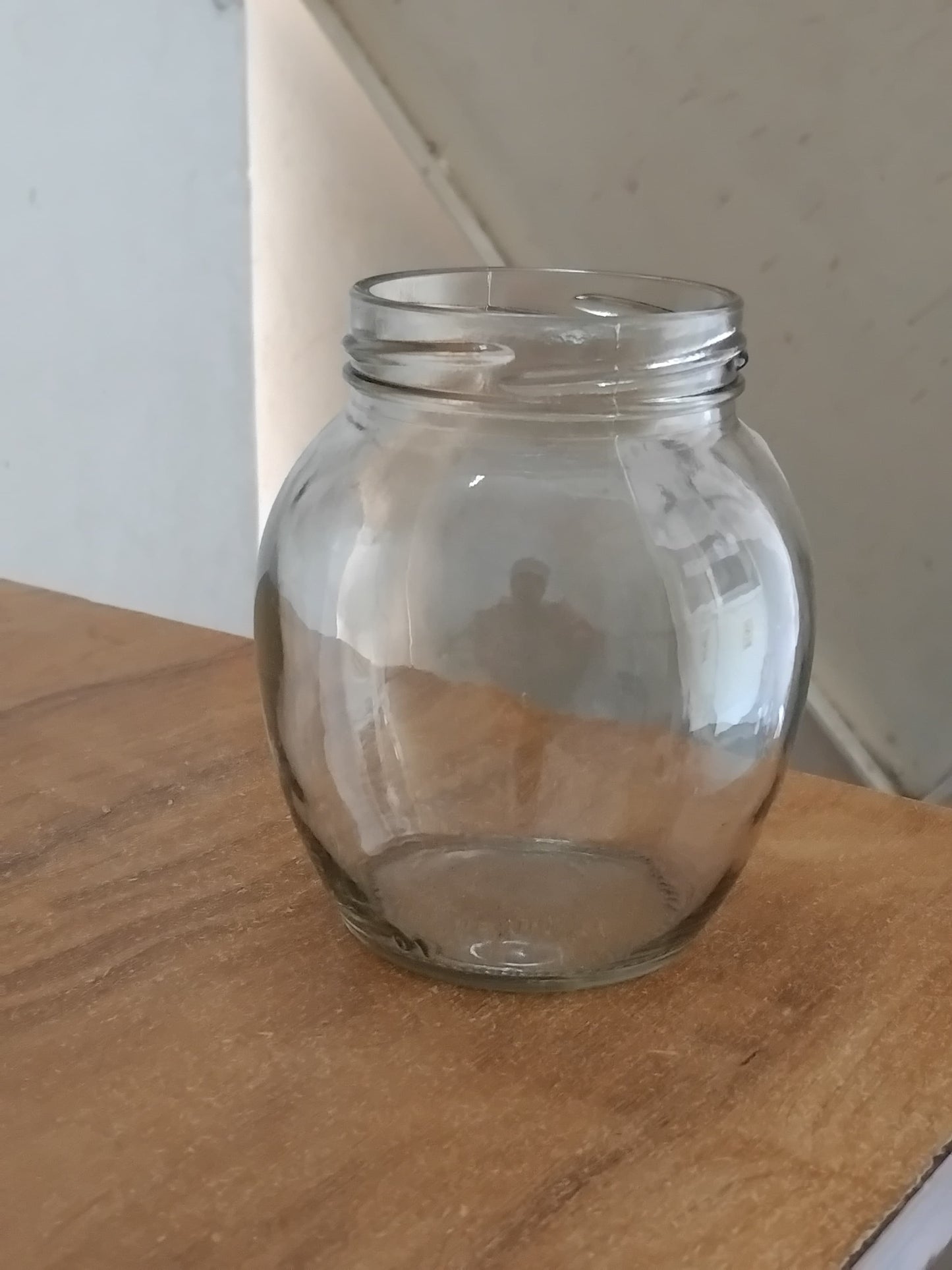 AM3012 Matka Shape Glass Jar Transparent Container Air Tight Golden Lid