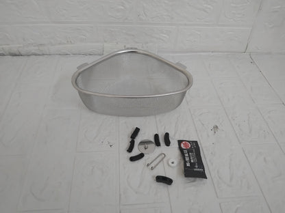 AM3409 SS Corner Sink Strainer Kitchen Triangle Waste Vegetable, Fruits