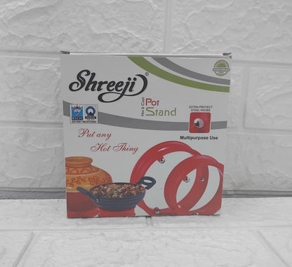AM3547 Shreeji Hot Cool Pot Stand S10 Multicolour, 2 Pcs Set