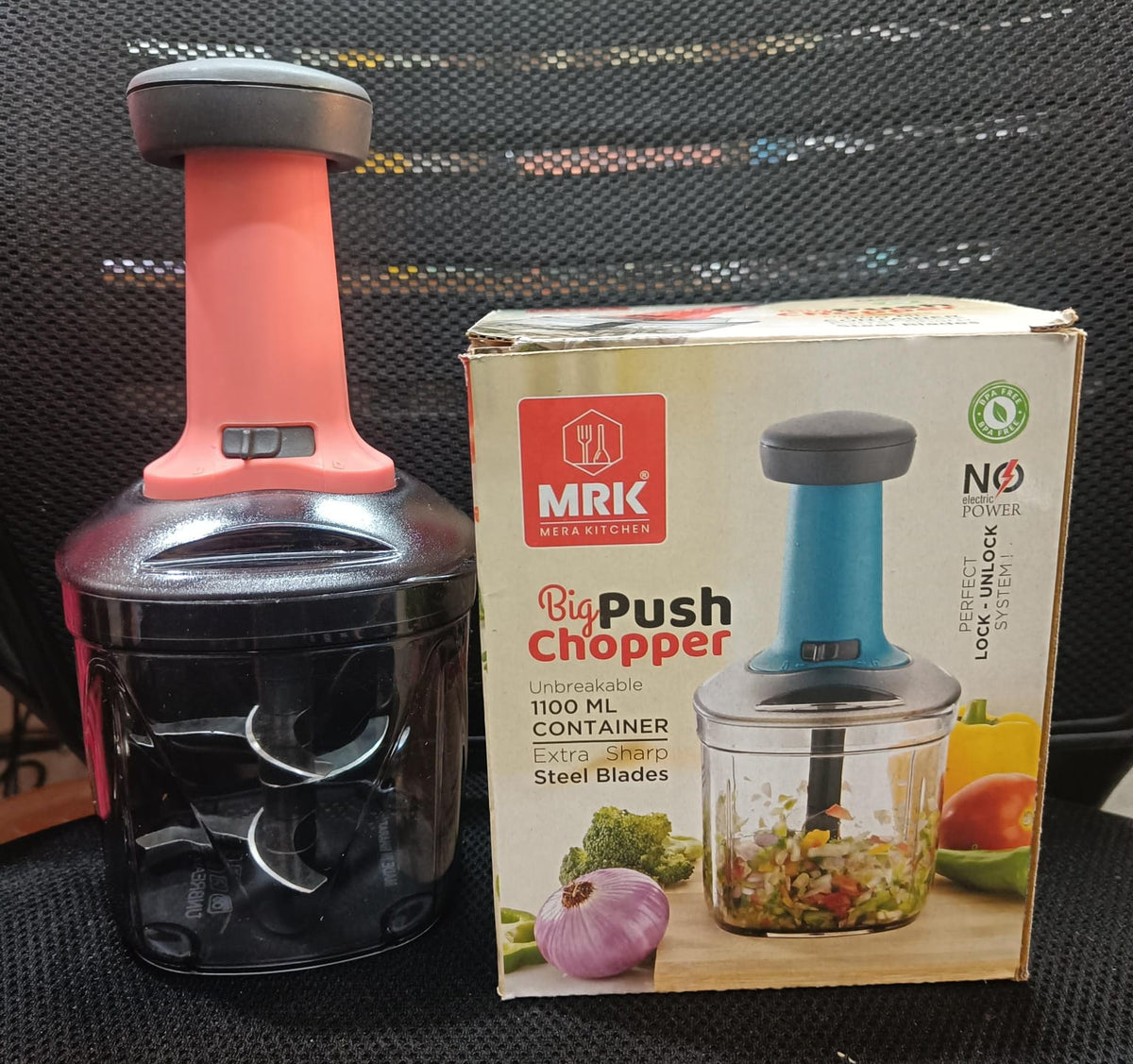 AM7688 2in1 Press Vegetable Choppers for Kitchen (1100 ML)