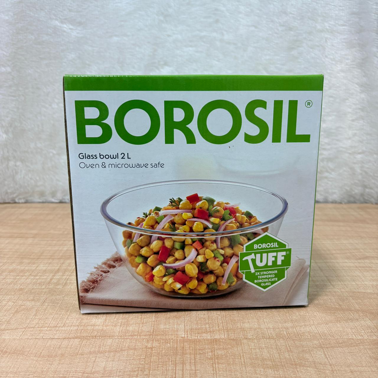 AM6208 Borosil Oven & Microwave Safe Glass Bowl - 2 Ltr