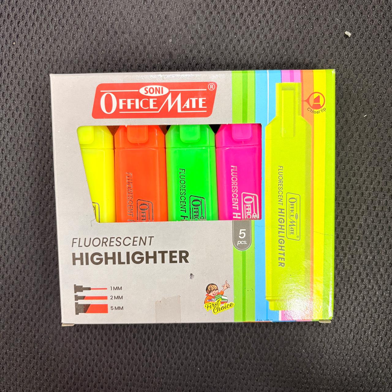 AM3539 Aerotix Office Matte 146 Highlighter Easily Applicable Highlighters 5 Pcs
