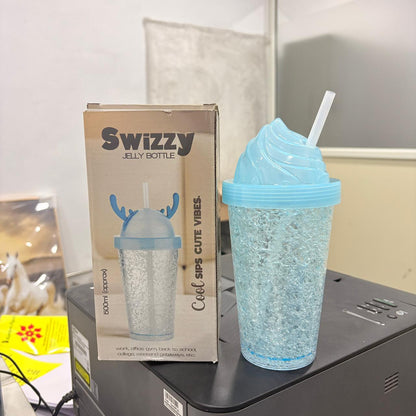 AM3799 Fantastic Jelly Sipper Bottle with Straw 1Pcs