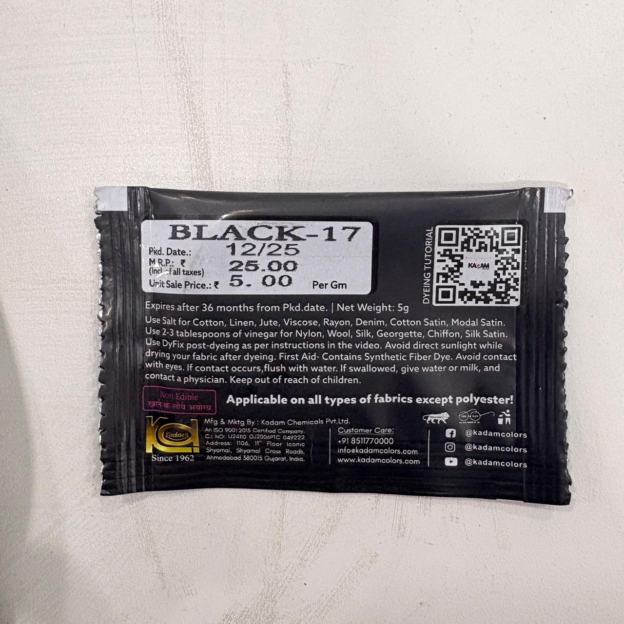 AM3902 KADAM Pakka Rang Black Colour No.17
