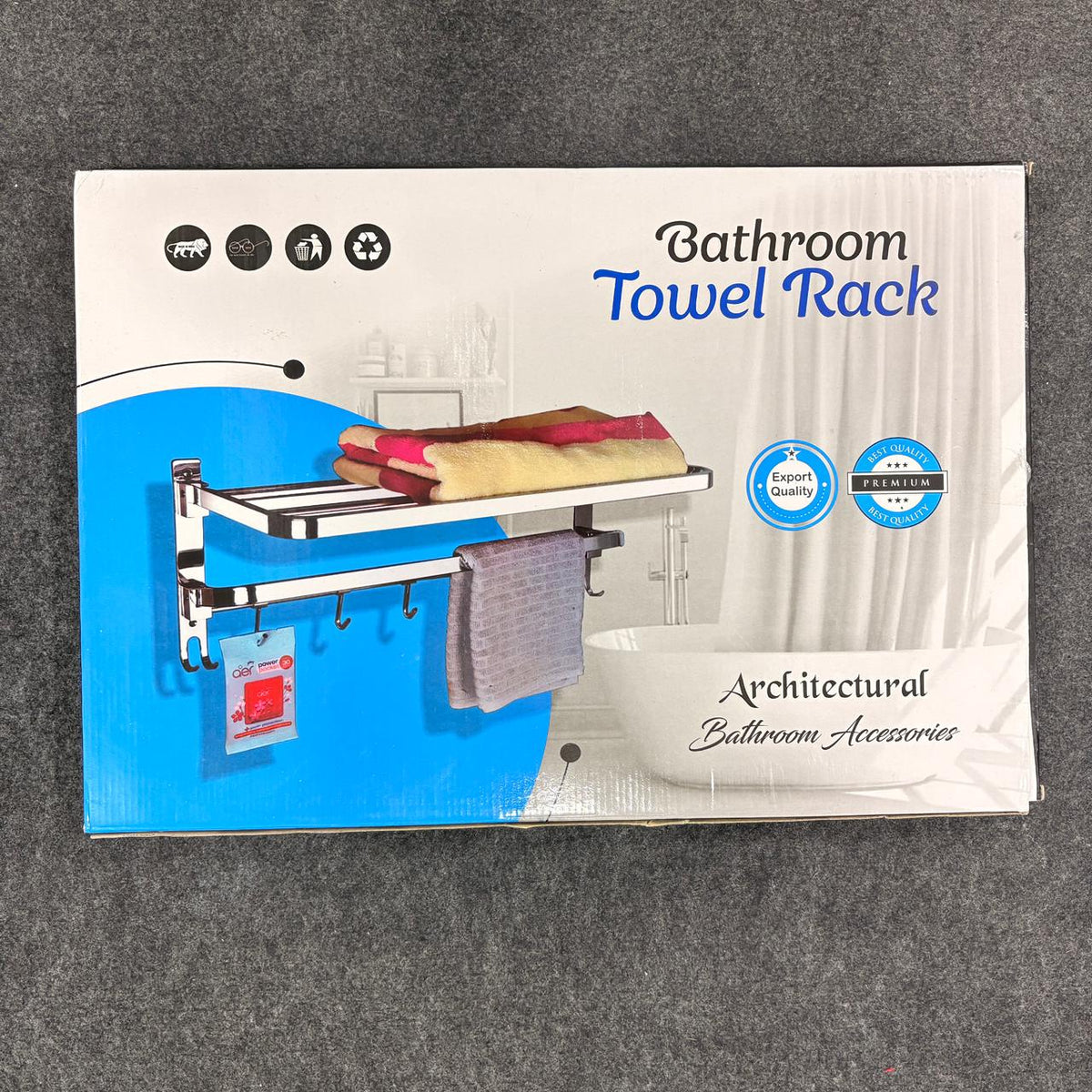 0314 Bathroom Accessories Stainless Steel Folding Towel Rack [24 inch]