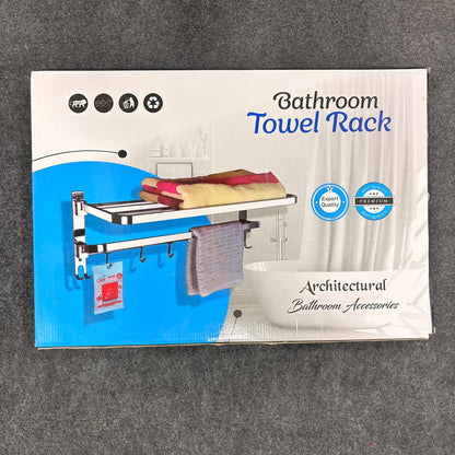 0314 Bathroom Accessories Stainless Steel Folding Towel Rack [24 inch]