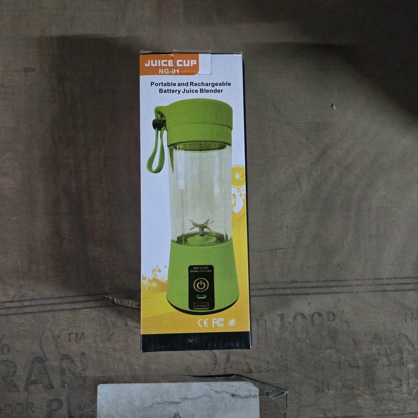 AM6822 Portable 2 USB Electric Juicer – 6-Blades Protein Shaker Blender Cup (380 ML)