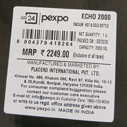 AM2786 Pexpo Echo Thermo SS Water Bottle Vaccum Insulated 2000ml