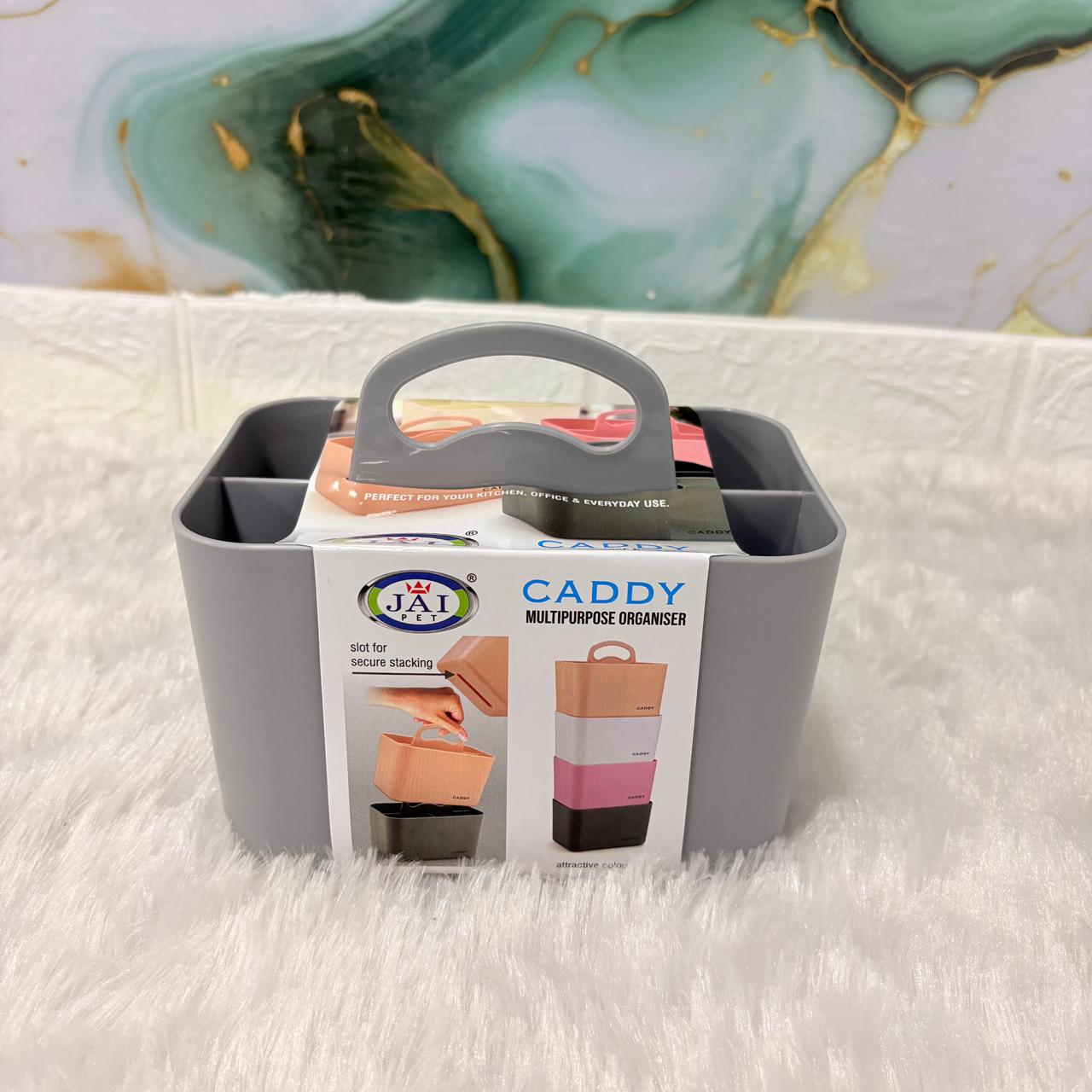 AM7158 Jai Pet Caddy Multipurpose Plastic Organizer with 3 Partitions and Handle