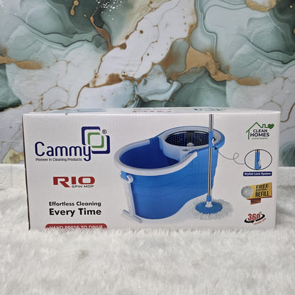 AM3627 Cammy SS Roi Floor Cleaning Mop with Bucket and Microfiber Refill