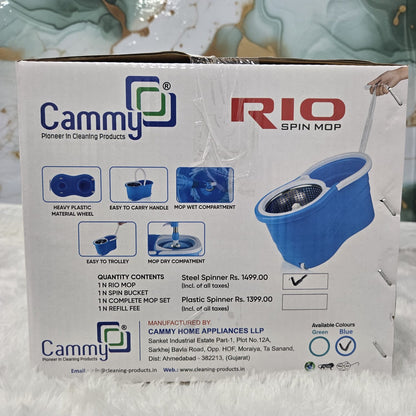 AM3627 Cammy SS Roi Floor Cleaning Mop with Bucket and Microfiber Refill