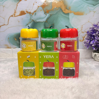 AM2520 Yera Sweet Pepper JR275 Jar With Lid 280ml Jar Set of 3 Pcs