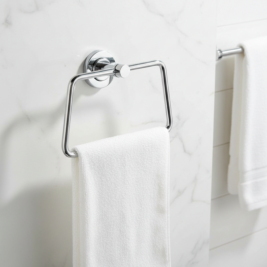 AM7470 Modern APPLE Chrome Wall-Mounted Towel Ring