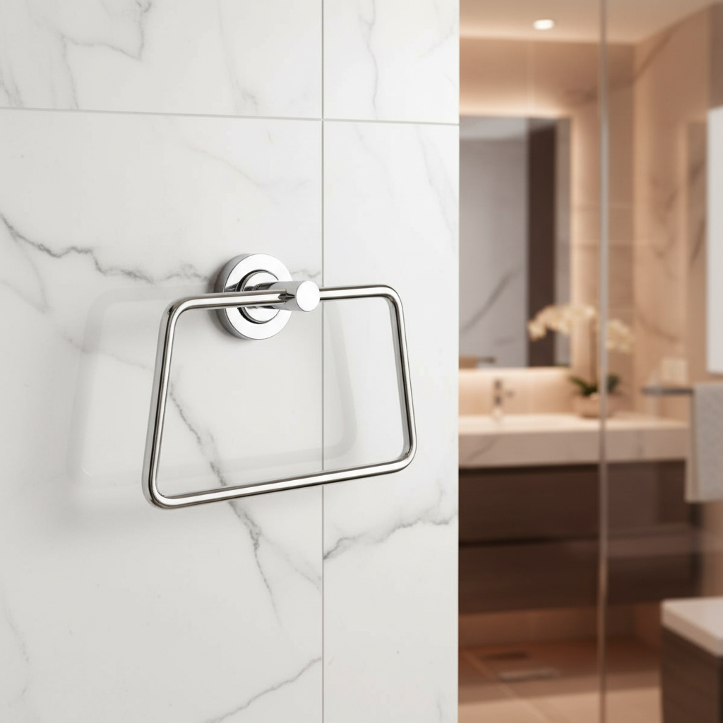 AM7470 Modern APPLE Chrome Wall-Mounted Towel Ring