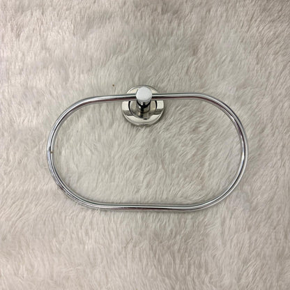 AM7471 Modern Oval Chrome Wall-Mounted Towel Ring