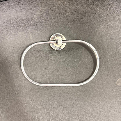 AM7471 Modern Oval Chrome Wall-Mounted Towel Ring