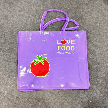 AM6281 Big Love Theme Pink Jute Bag - Reusable Shopping & Gift Carry Bag