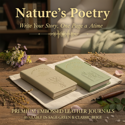 AM7528  Nature's Poetry Premium Faux Leather Journal 1-pcs