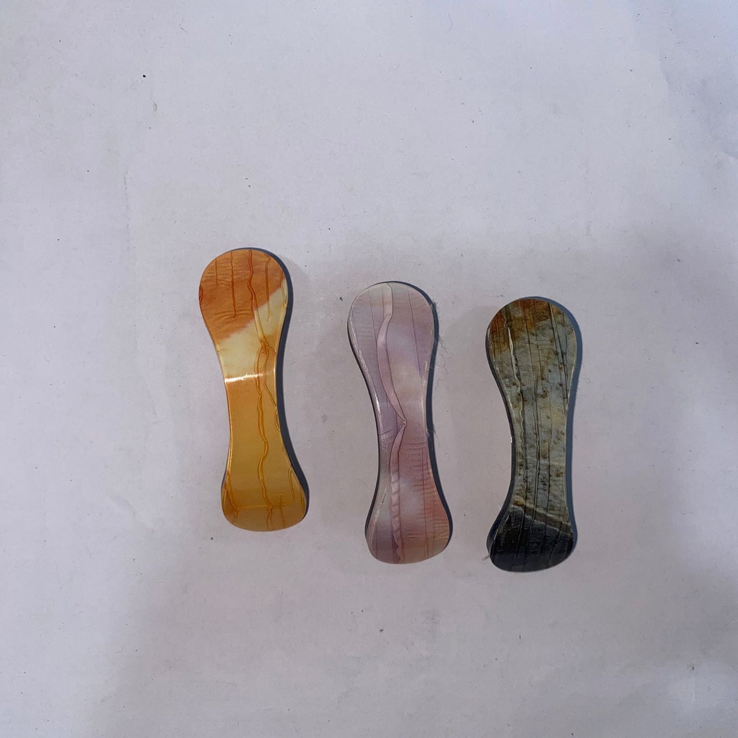 AM7570 Rivine Elegant Marble Print Tic Tac Hair Clips for Women & Girls - 1-Pcs Multi-Color Hair Accessories