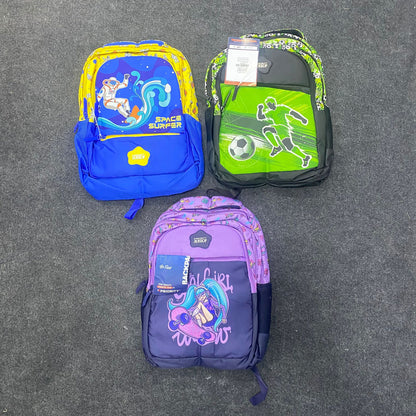 AM7607 Priority Skippy Kids School Bag Premium Frozen Character Print Multi Compartment Backpack