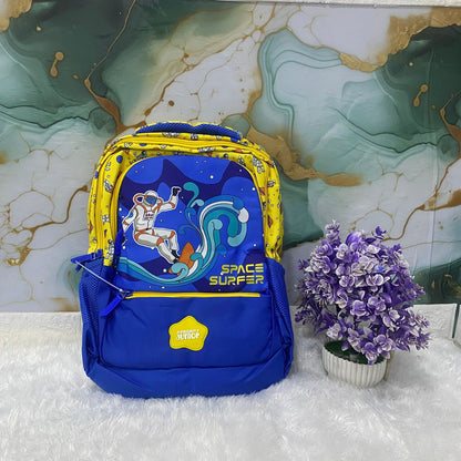 AM7607 Priority Skippy Kids School Bag Premium Frozen Character Print Multi Compartment Backpack