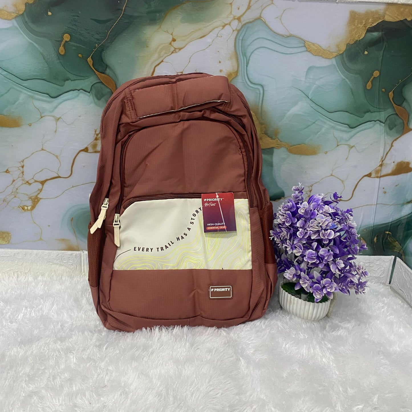 AM7613 Priority Glorious Premium Heavy Duty College Casual Backpack with Mesh Back Padding