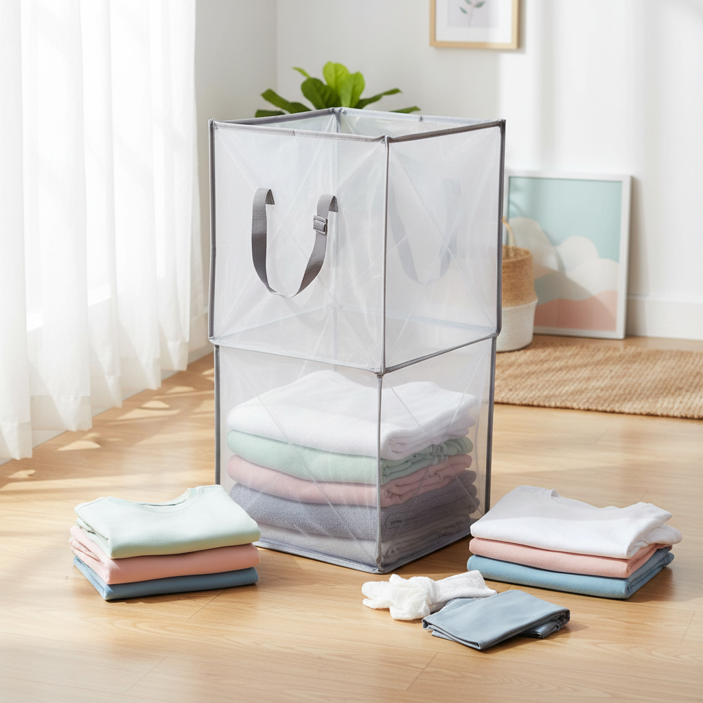 AM7719 FOLDABLE LARGE CAPACITY LAUNDRY BASKET FOR CLOTHES STORAGE AND EFFICIENT HOME ORGANIZATION SOLUTIONS