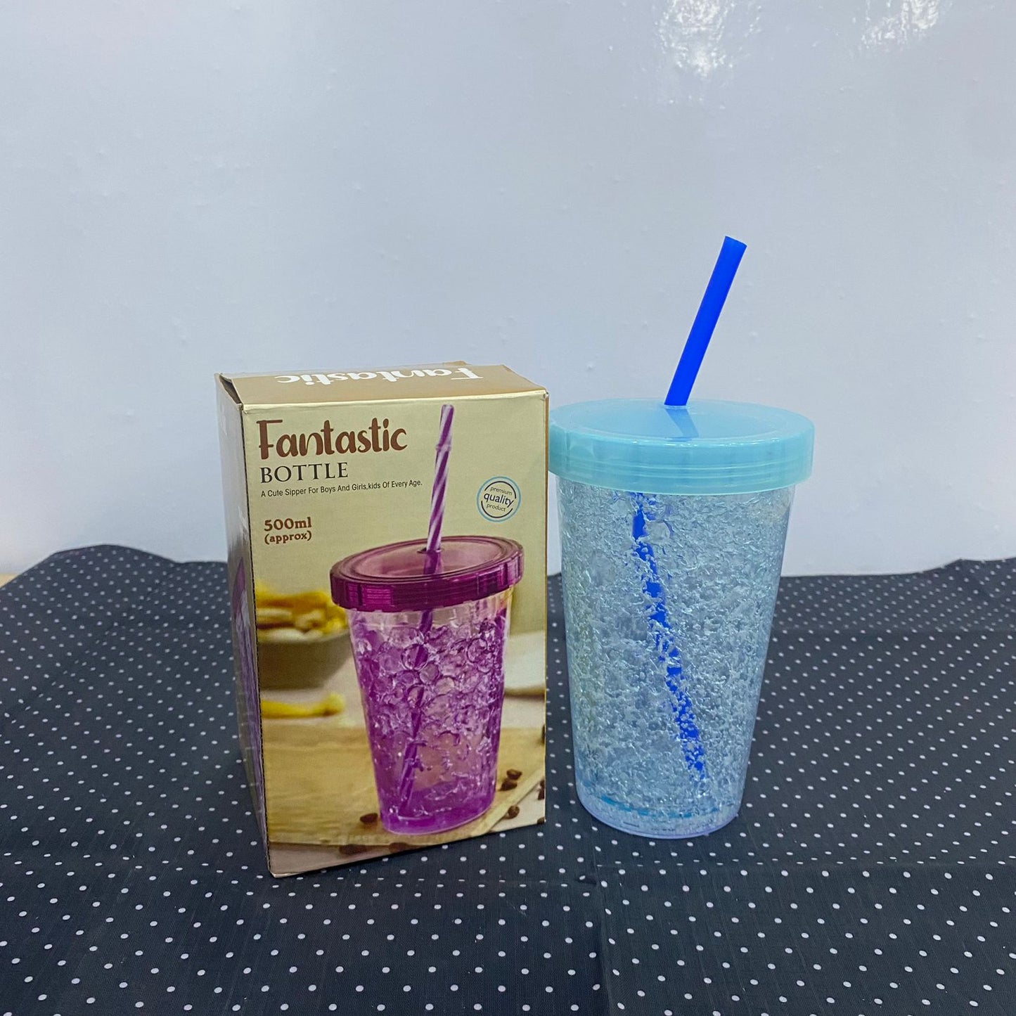 AM3799 Fantastic Jelly Sipper Bottle with Straw 1Pcs