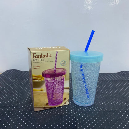AM3799 Fantastic Jelly Sipper Bottle with Straw 1Pcs
