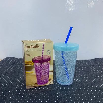 AM3799 Fantastic Jelly Sipper Bottle with Straw 1Pcs