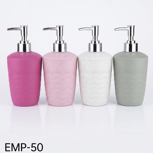 AM7783 DECORATIVE PINK WAVE PATTERN SOAP DISPENSER FOR MODERN BATHROOM AND KITCHEN SINK UTILITY