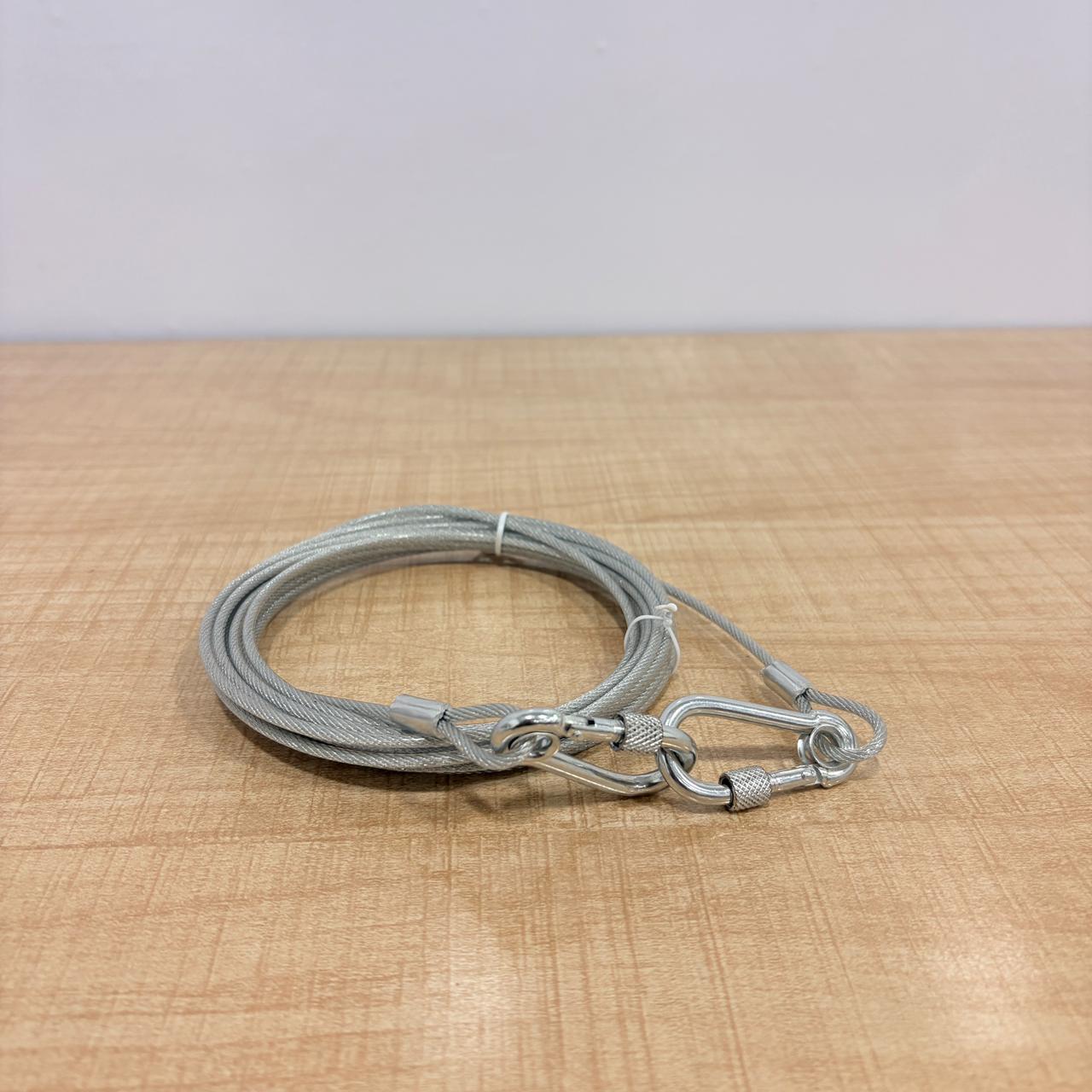 AM7755 durable stainless steel clothesline with hooks for heavy duty drying - 5Mtr